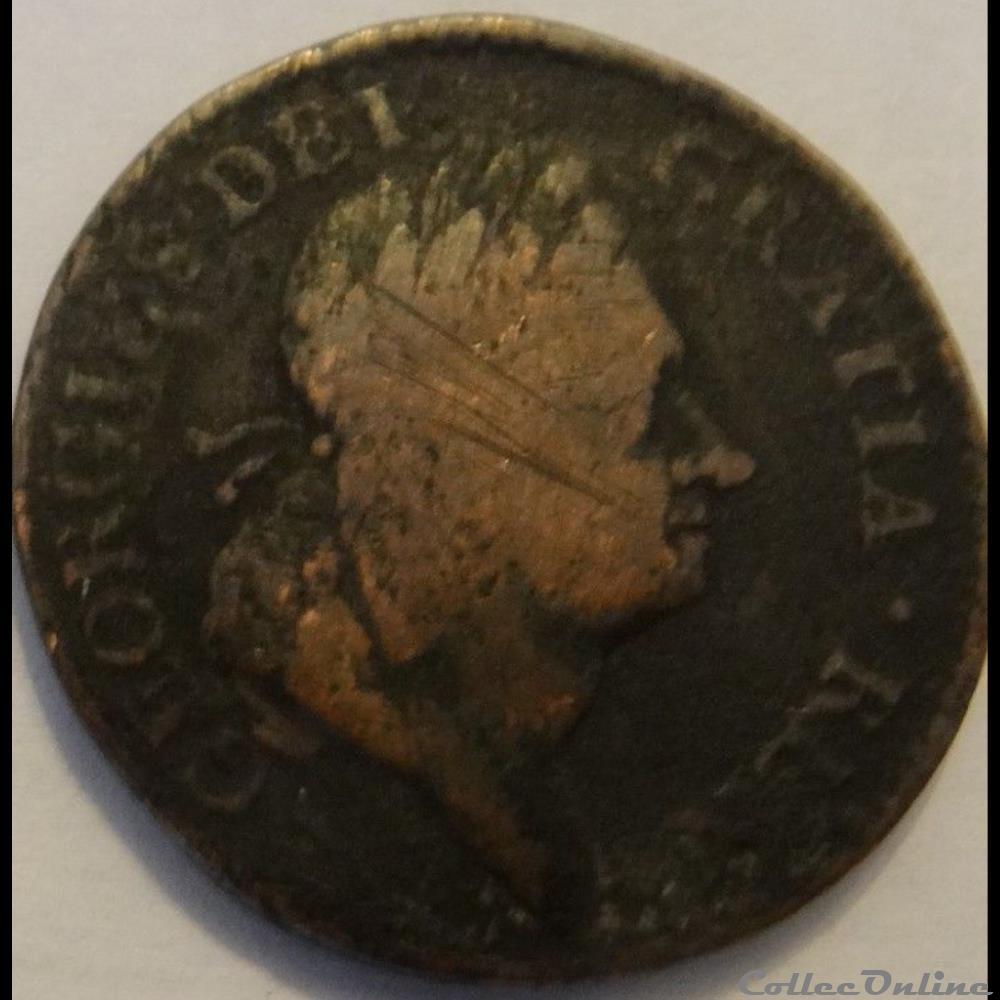 monnaie monde irlande 1723 half penny woos hibernia george ist ex 2