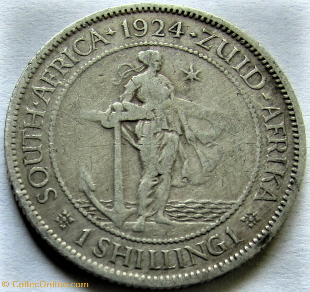 George V - One Shilling 1924 - South Africa 3 monnaies monde afrique du sud george v one shilling 1924 south africa