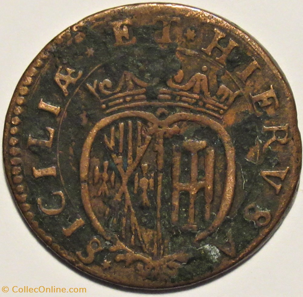 1680 Royaume de Naples 1 Grano - Carlos II d'Espagne monnaies europe medievale 1680 royaume de naples 1 grano carlos ii espagne
