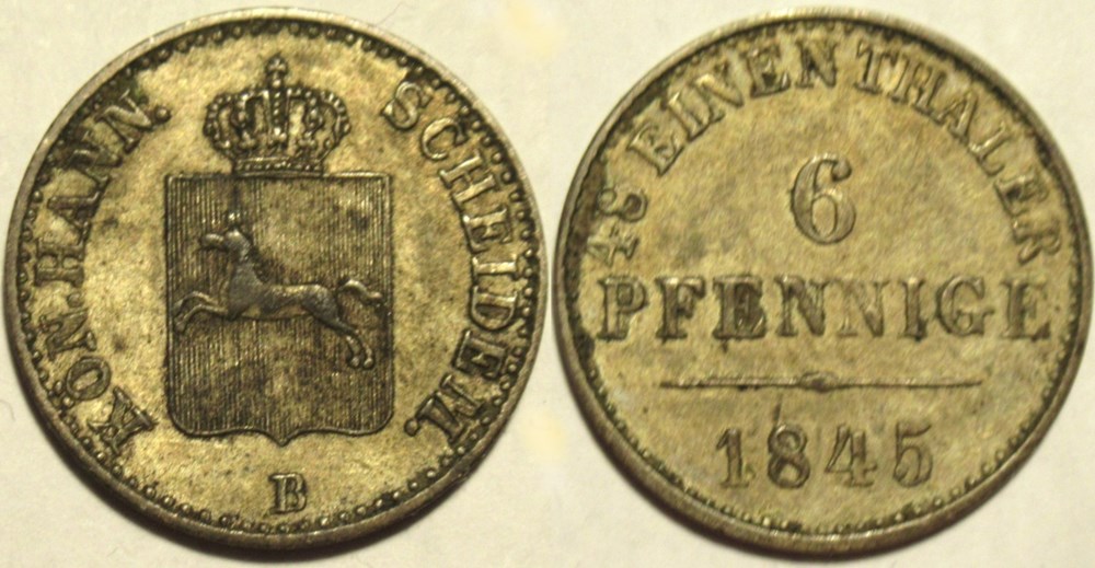 Ernest August I - 1/48 Thaler 1845 - Kingdom of Hannover monnaies monde allemagne ernest august i 1 48 thaler 1845 kingdom of hannover