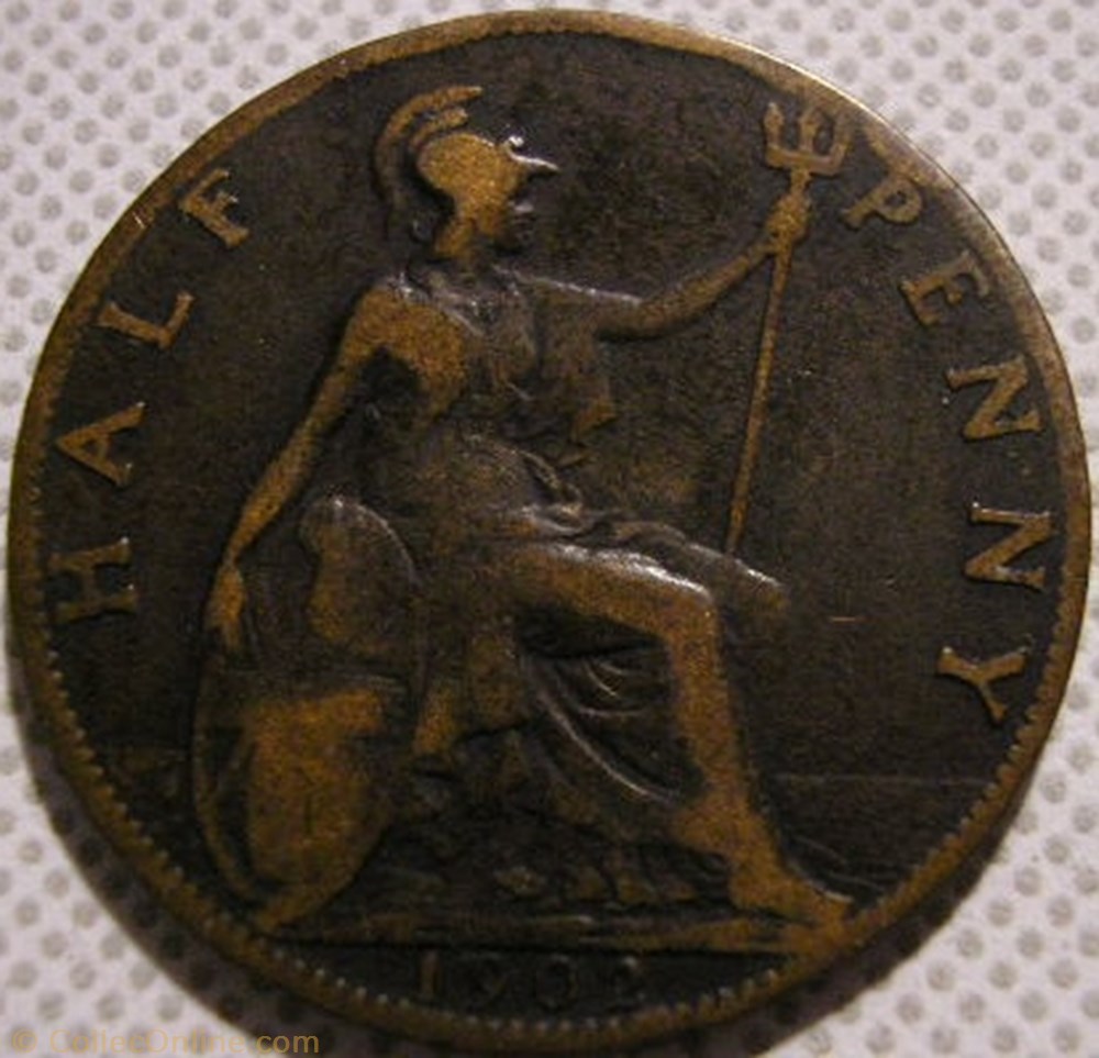 Edward VII - Half Penny 1902 - Great Britain monnaie monde royaume uni edward vii half penny 1902 great britain