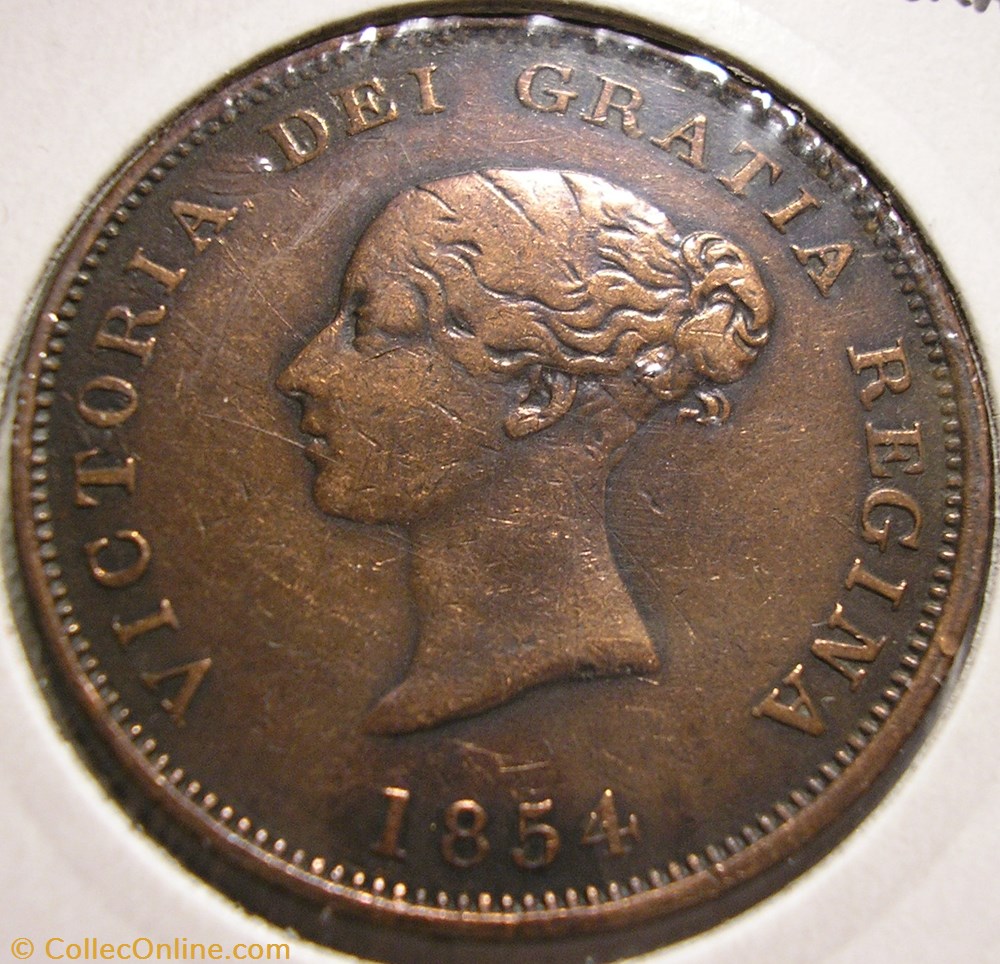 Victoria - One Penny 1854 - New Brunswick monnaie monde canadum victoria one penny 1854 new brunswick