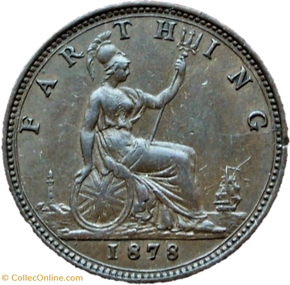 Victoria - One Farthing 1878 - Kingdom of Great Britain (ex.2) monnaies monde royaume uni victoria one farthing 1878 kingdom of great britain ex 2