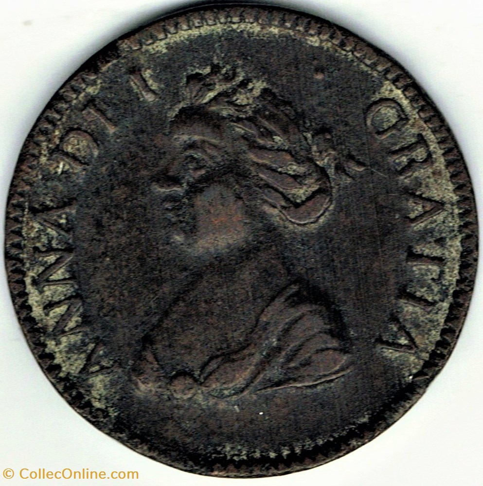 monnaie jeton mereaux queen anne stuart 1701 token imitation guinea accession to the throne