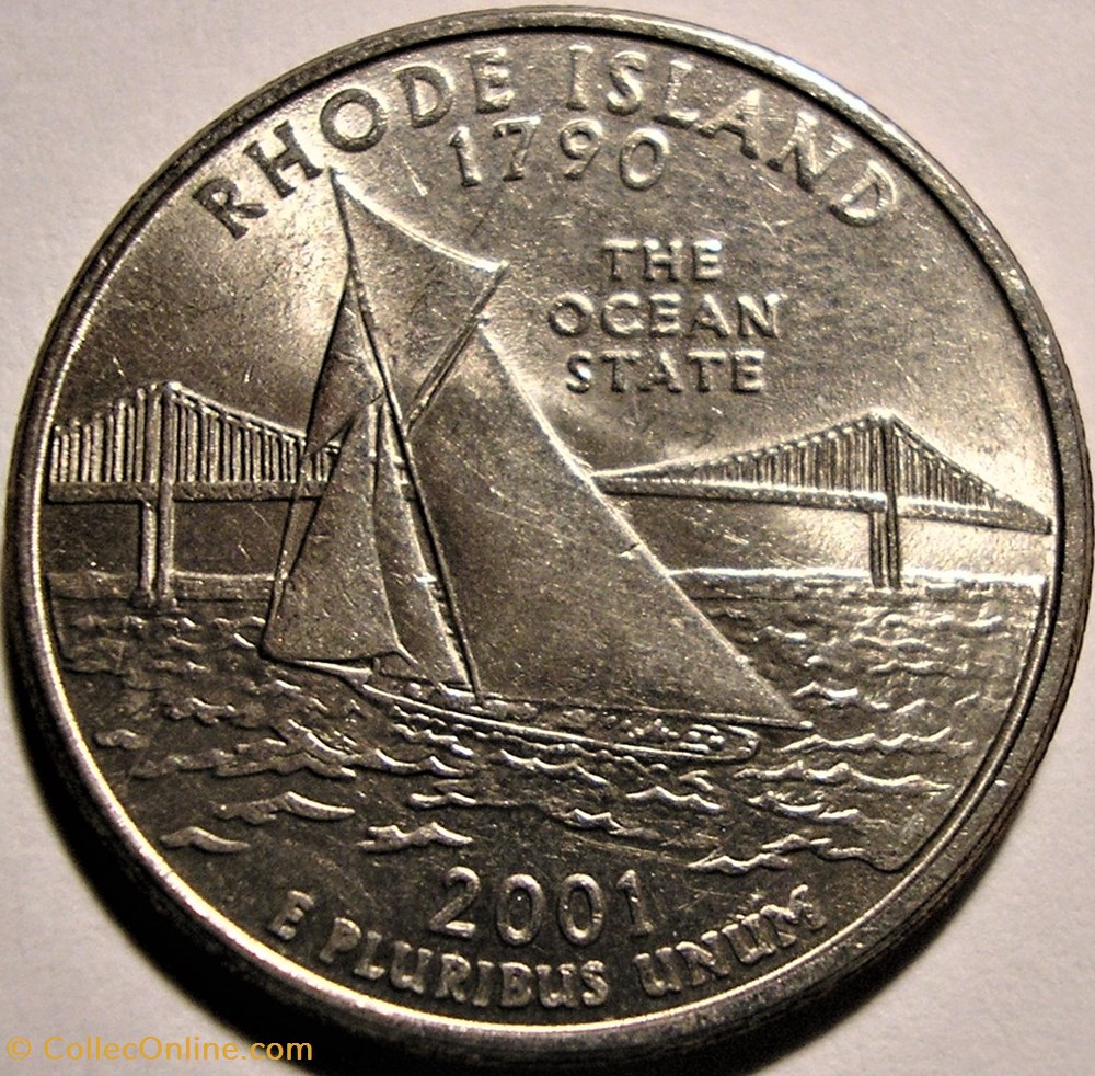 2001 P Quarter Dollar - Rhode Island State monnaie monde etat uni 2001 p quarter dollar rhode island state