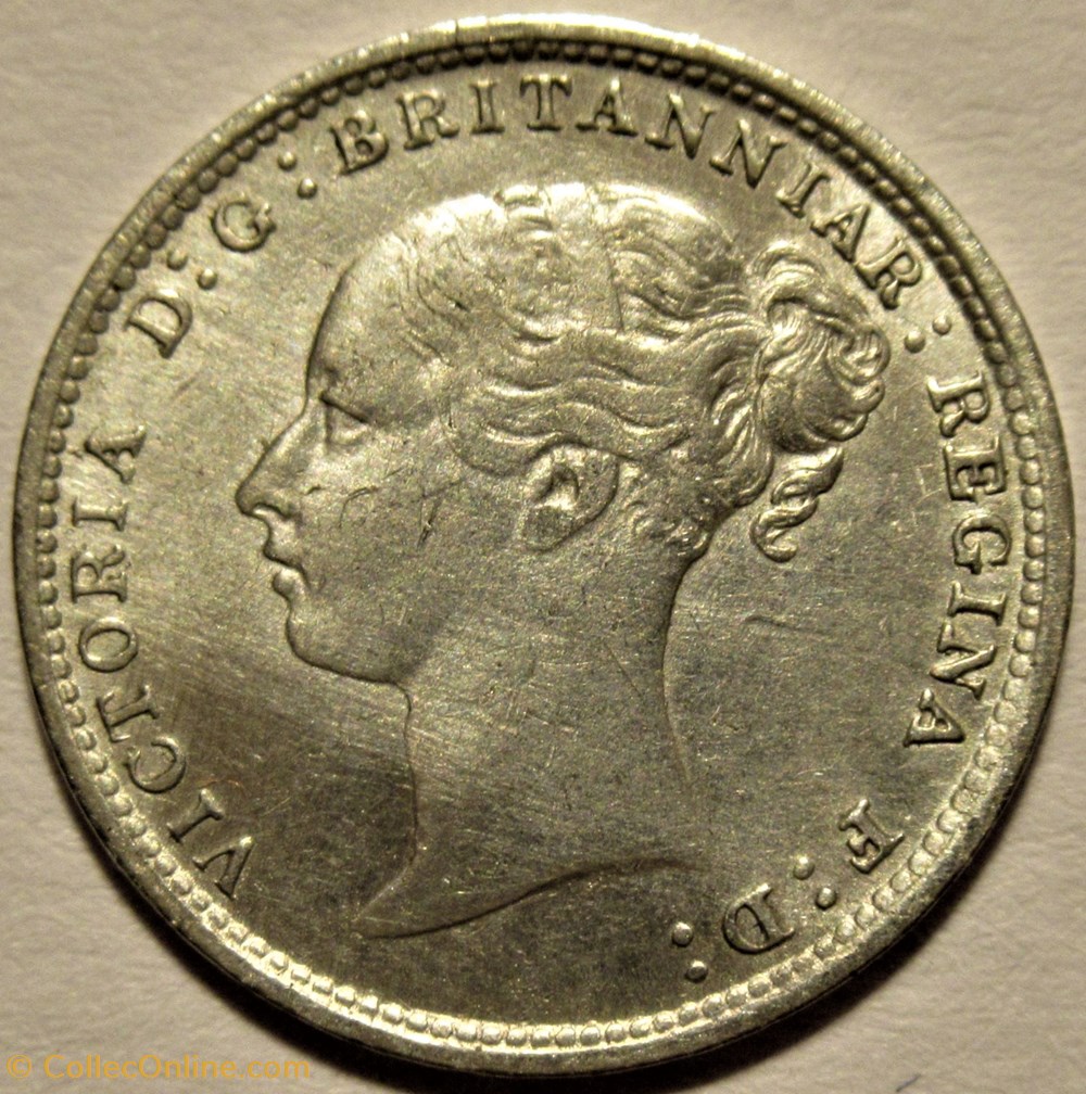 Victoria - 3 Pence 1883 - Kingdom of Great Britain 2 monnaies monde royaume uni victoria 3 pence 1883 kingdom of great britain