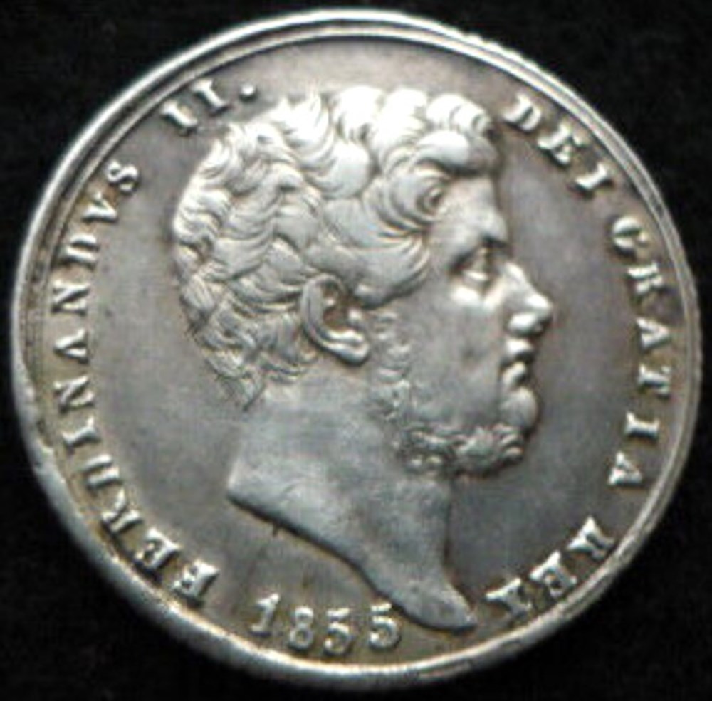 1855 Royaume de Naples, 20 Grana - Ferdinando II monnaies monde italie 1855 royaume de naples 20 grana ferdinando ii