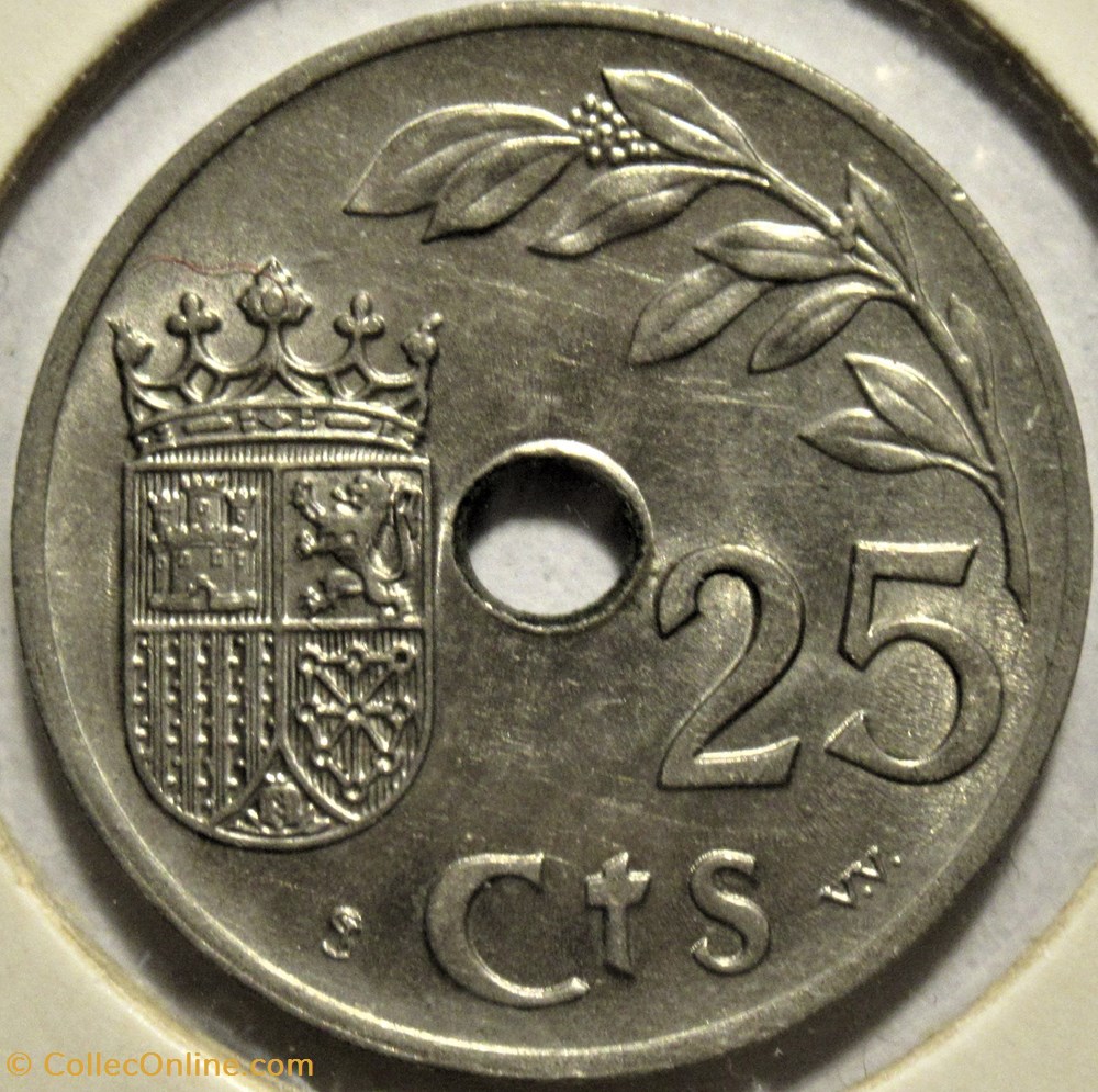 1934 Spain 25 Centimos - 2nd Triumphant Year, F. Franco monnaies monde espagne 1934 spain 25 centimos 2nd triumphant year f franco