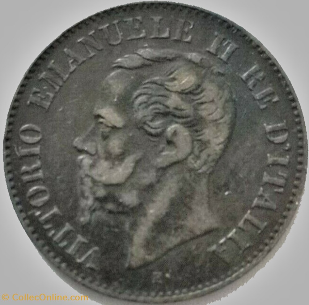 1861 Royaume d'Italie, 2 Centesimi, Napoli - Vittorio Emanuele II 2 monnaies monde 1861 royaume italie 2 centesimi napoli vittorio emanuele ii