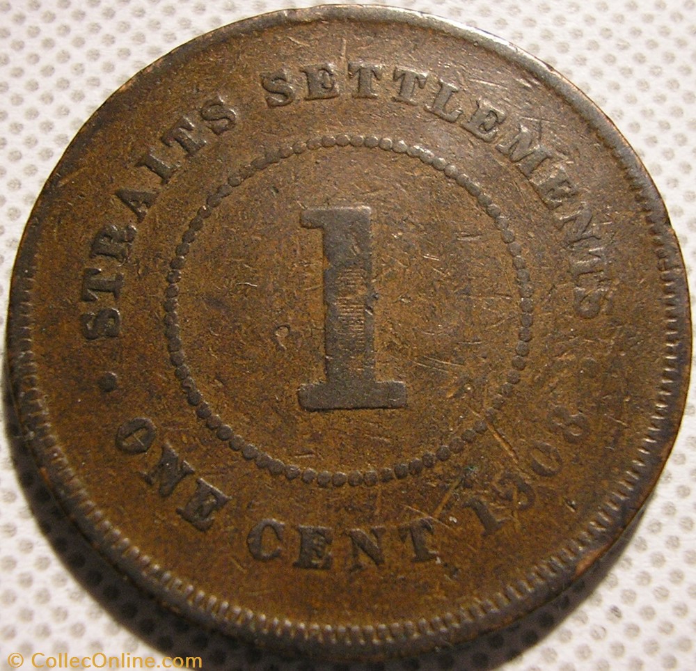 monnaie monde malaisie edward vii one cent 1908 straits settlements malaysia