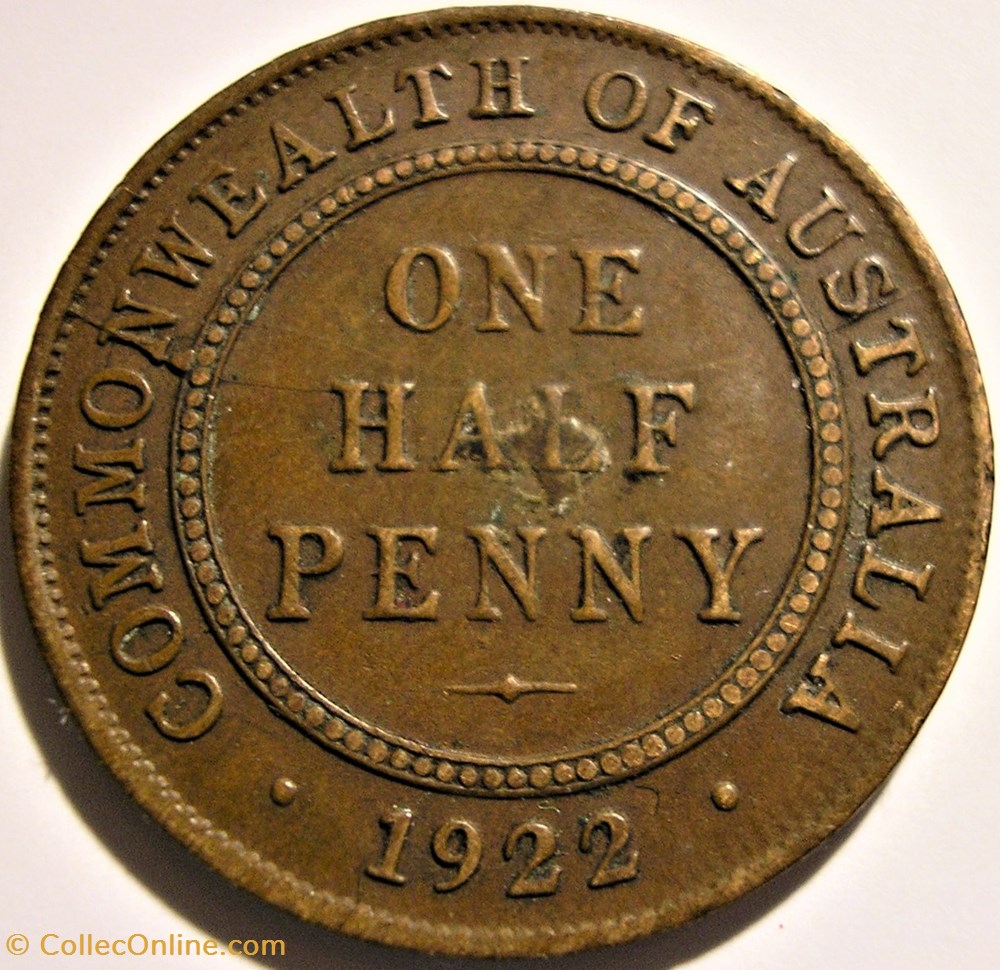 monnaie monde australie george v one half penny 1922 australia