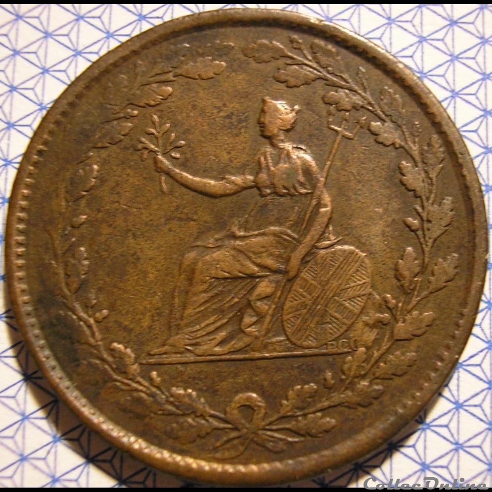 monnaies monde royaume uni 1809 1810 brutus halfpenny walthamstow cie essex