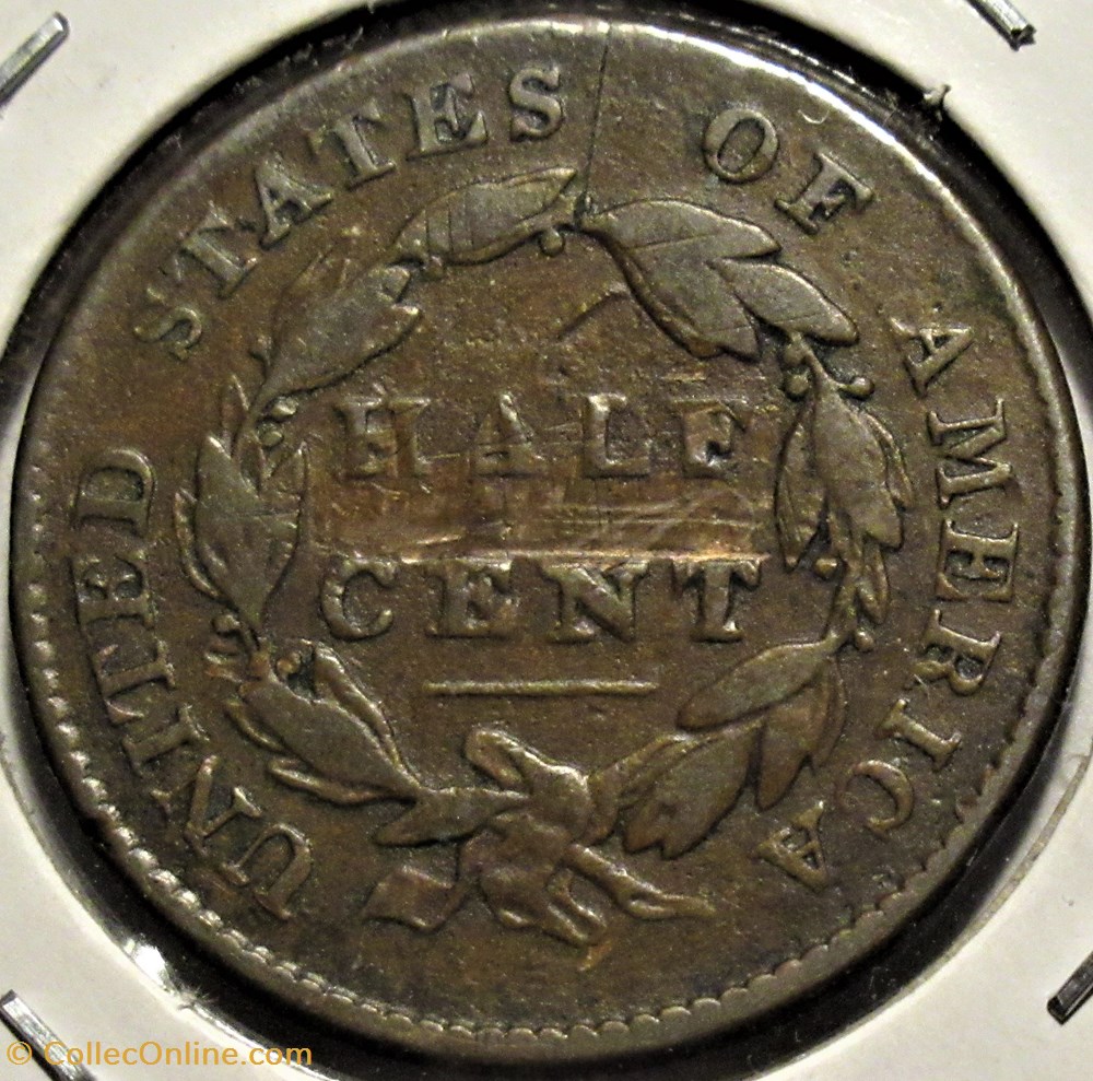 1825 Classic Head Half Cent 4 monnaies monde etats unis 1825 classic head half cent