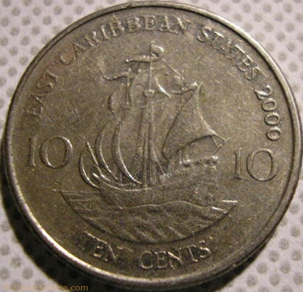 Elizabeth II - 10 Cents 2000 - Eastern Caribbean States monnaie monde saint christophe niefe elizabeth ii 10 cents 2000 eastern caribbean states