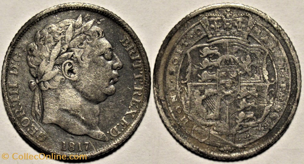 George III - 6 Pence 1817 - Great Britain (ex.2) monnaies monde royaume uni george iii 6 pence 1817 great britain ex 2