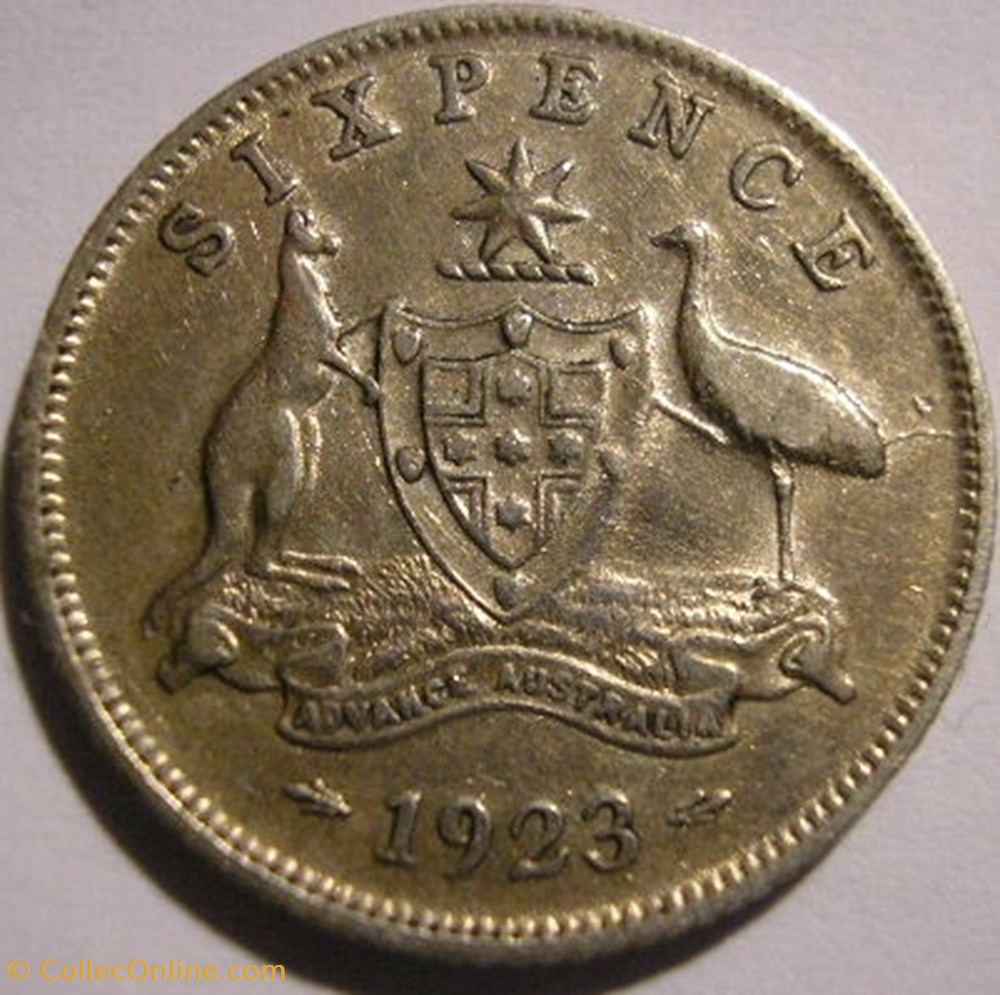 George V - Six Pence 1923 - Australia monnaie monde australie george v six pence 1923 australia