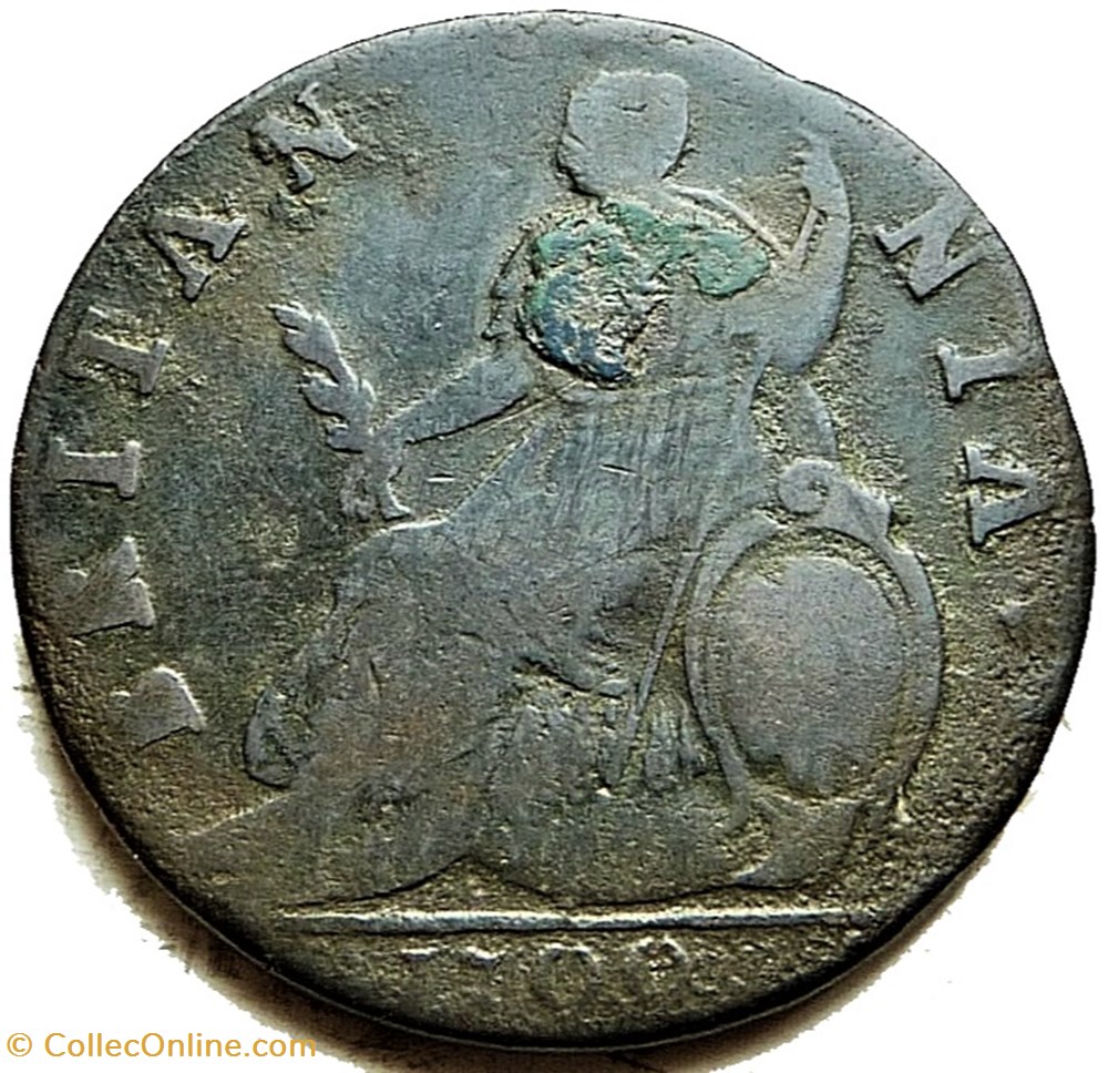 William III - HalfPenny 1700 Kingdom of England (ex.2) monnaies europe medievale royaume angleterre william iii halfpenny 1700 kingdom of england ex 2