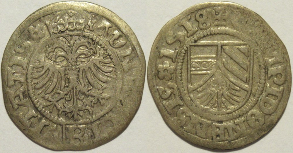 1/2 Batzen 1518 Kempten - Maximilian I, Holy Roman Emperor monnaies europe medievale saint empire romain germanique 1 2 batzen 1518 kempten maximilian i holy roman emperor