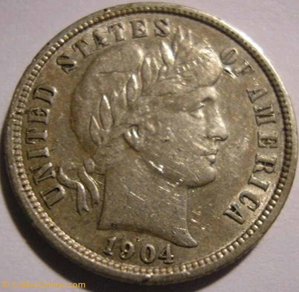 1904 Dime monnaies monde etats unis 1904 dime