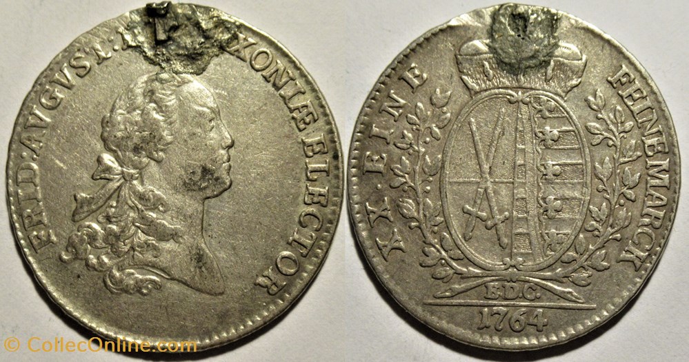monnaies europe medievale saint empire romain germanique friedrich august iii 2 3 thaler 1764 electorate of saxony