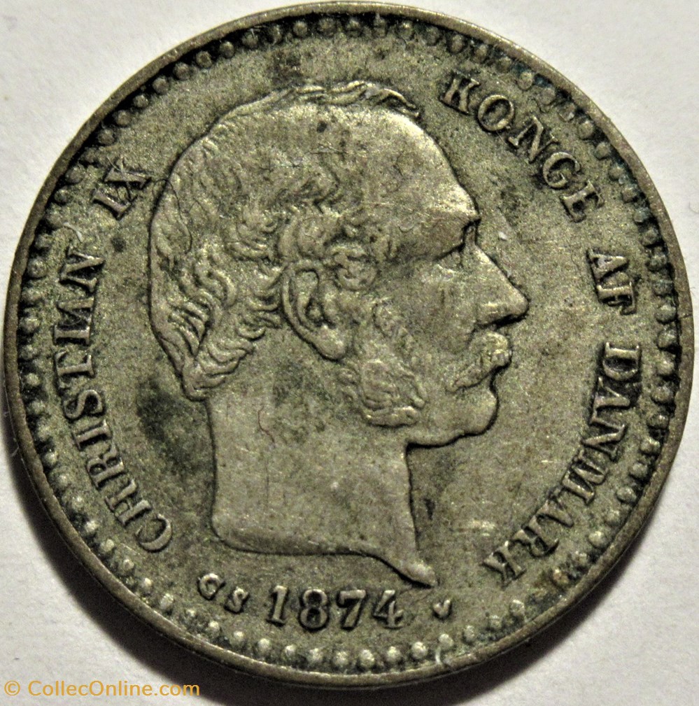 monnaies monde danemark christian ix denmark 10 re 1874