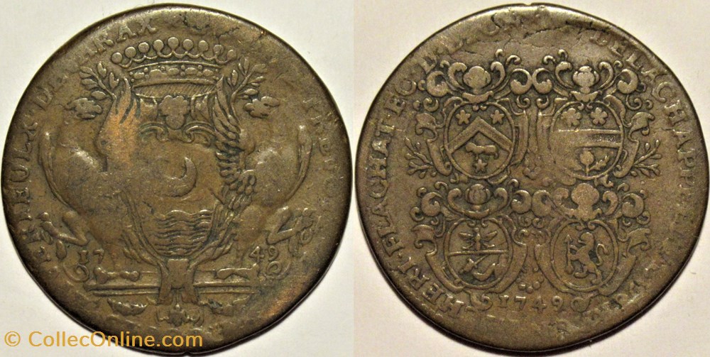 Consulat de Lyon - 1749 Jeton de H. Riverieulx de Varax monnaies paranumismatique jetons poids consulat de lyon 1749 jeton de h riverieulx de varax