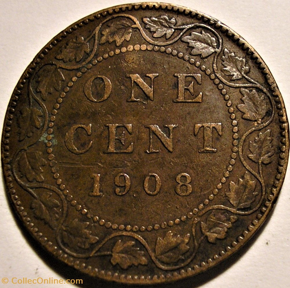Edward VII - 1 Cent 1908 monnaie monde canadum edward vii 1 cent 1908