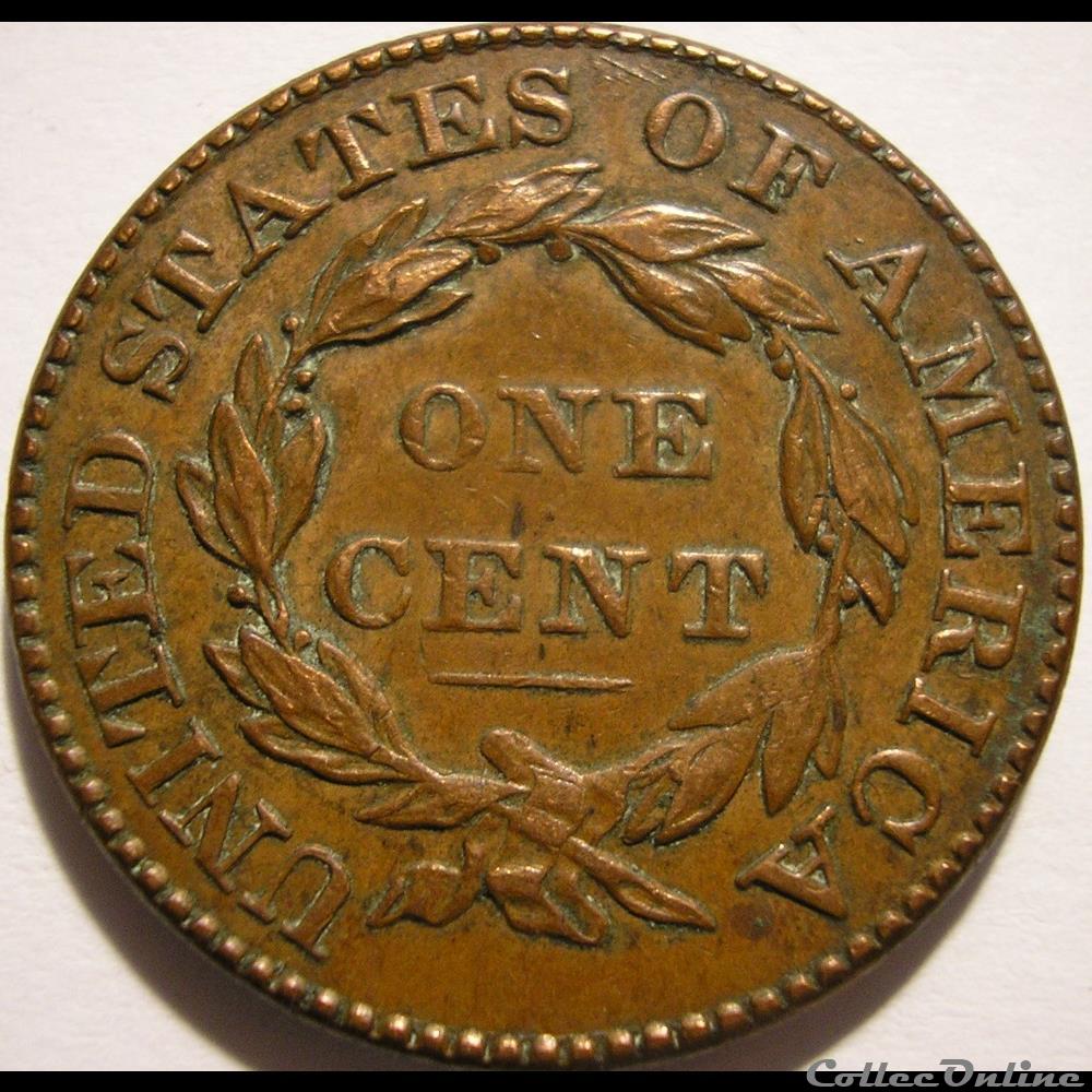 1827 One Cent monnaie monde etat uni 1827 one cent