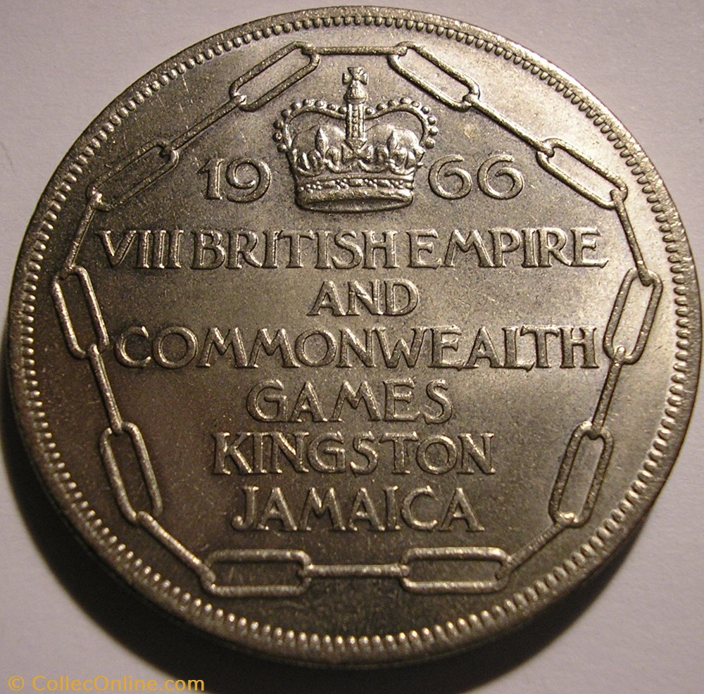 Jamaica - 5 Shillings 1966 - VIII Commonwealth Games monnaie monde jamaique jamaica 5 shillings 1966 viii commonwealth games
