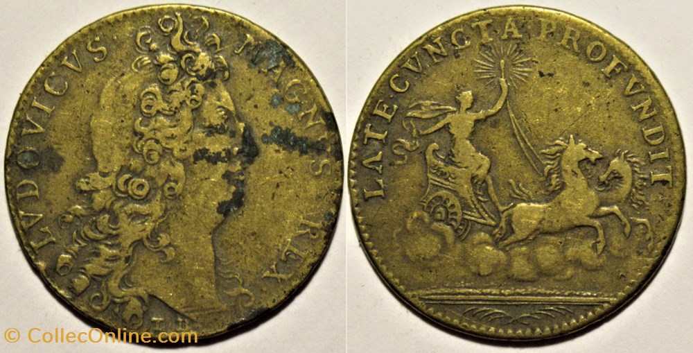 Louis XIV - c.1700 Jeton Aurora, Late Cuncta Profundit (var.) monnaies paranumismatique jetons poids louis xiv c 1700 jeton aurora late cuncta profundit var
