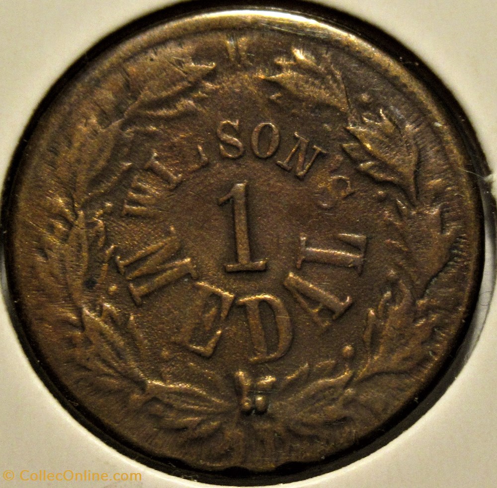 1863 Civil War Token - Wilson's Medal - French Liberty Head - Coins