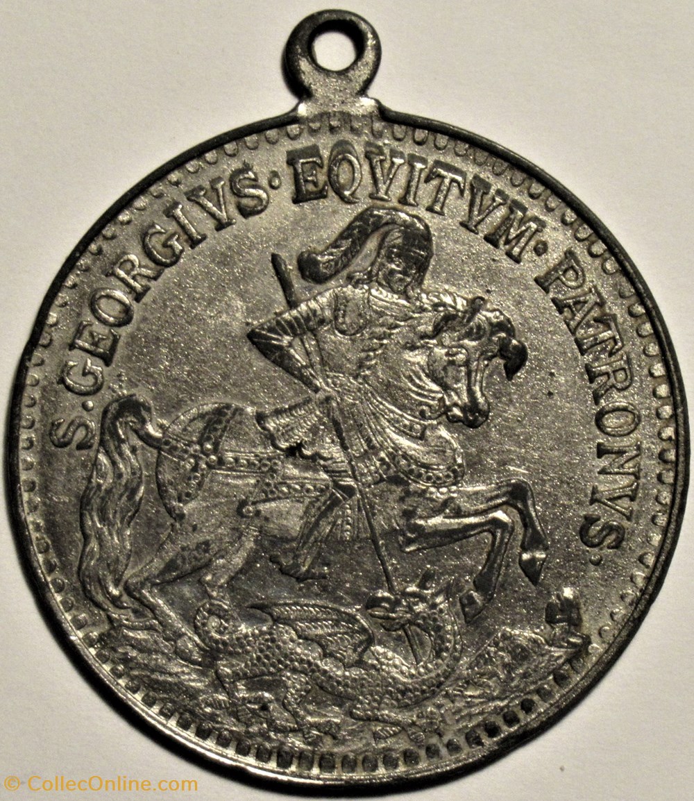 monnaies paranumismatique jetons poids st george medal equitum patronus intempestate securitas ex 3