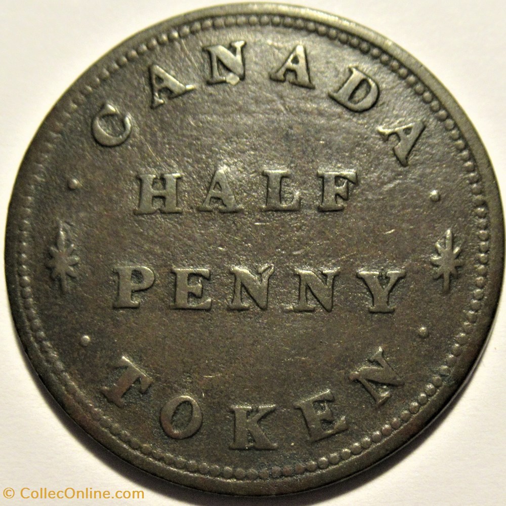 monnaies monde canada quebec halfpenny token c 1830 31 for public accommodation
