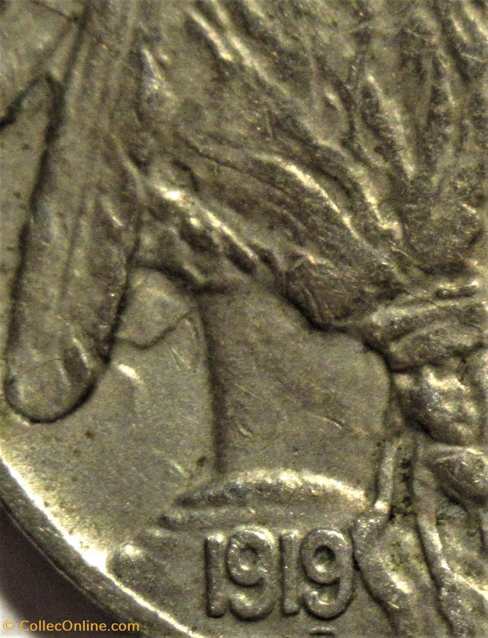 1919 5 Cents - 3 Errors (ex.2) 3 monnaies monde etats unis 1919 5 cents 3 errors ex 2
