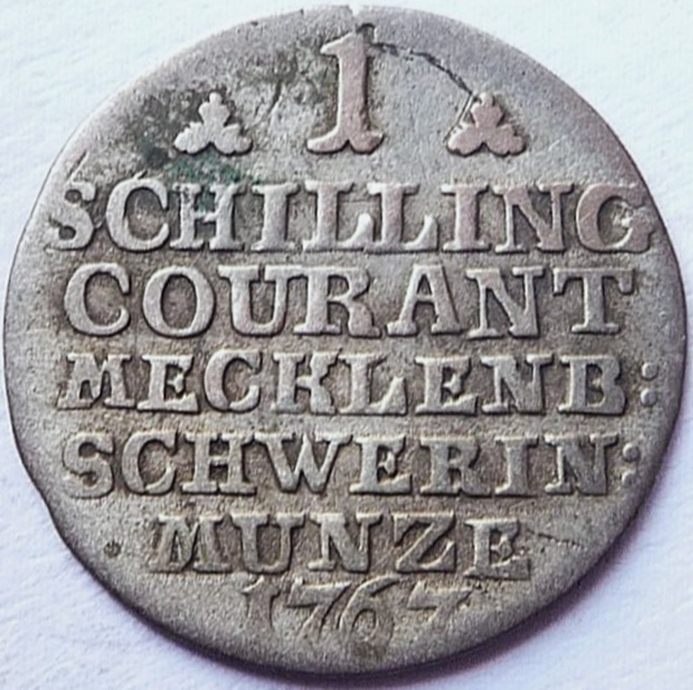 Friedrich the Pious - 1 Schilling 1767- Duchy of Mecklenburg-Schwerin monnaies europe medievale a saint empire romain germanique friedrich the pious 1 schilling 1767 duchy of mecklenburg schwerin