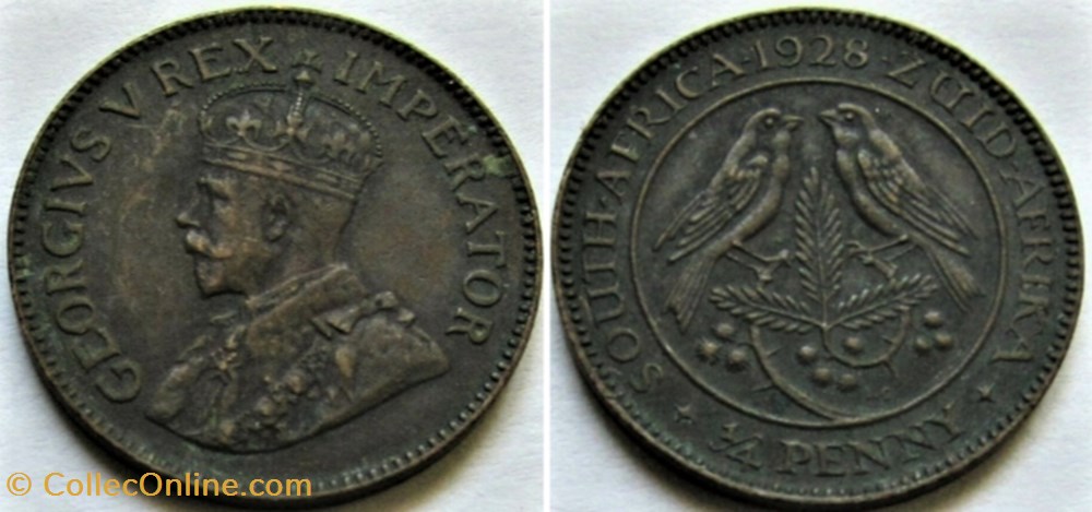 George V - ¼ Penny 1928 - South Africa monnaies monde afrique du sud george v penny 1928 south africa