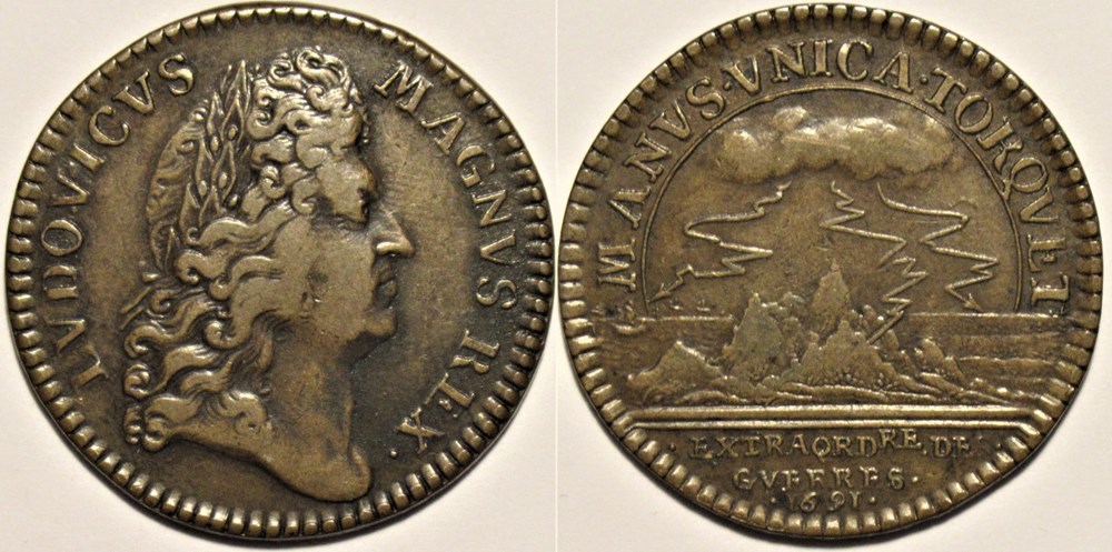 monnaies paranumismatique jetons poids louis xiv jeton 1691 extraordinaire des guerres