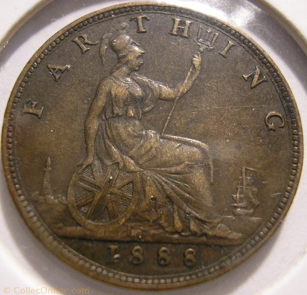 Victoria - One Farthing 1888 - Kingdom of Great Britain monnaie monde royaume uni victoria one farthing 1888 kingdom of great britain