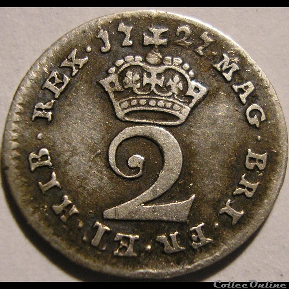 George Ist - 2 Pence 1727 - Kingdom of Great Britain monnaies europe medievale royaume angleterre george ist 2 pence 1727 kingdom of great britain