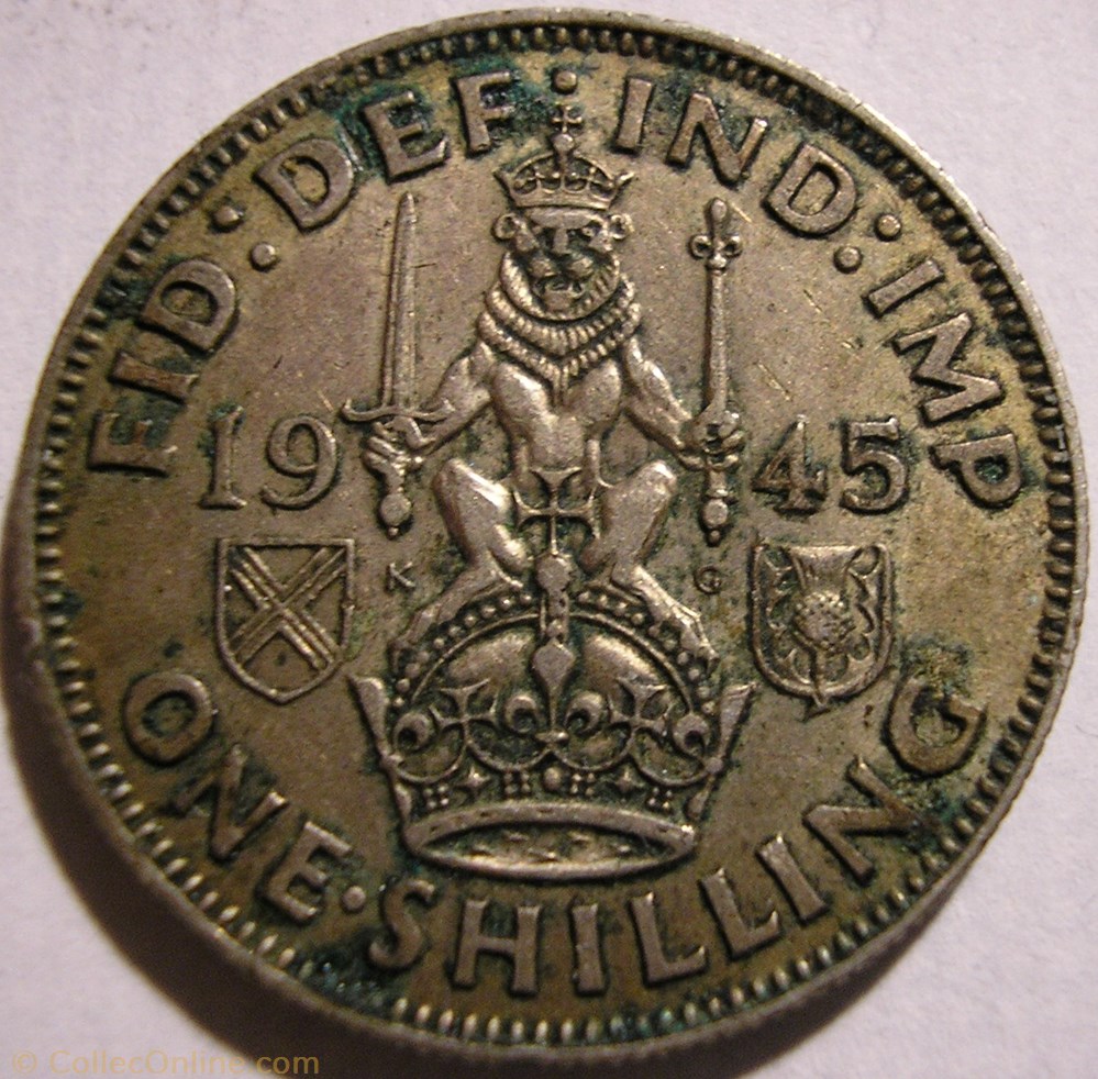 George VI - One Shilling 1945 - Scotland monnaies monde royaume uni george vi one shilling 1945 scotland