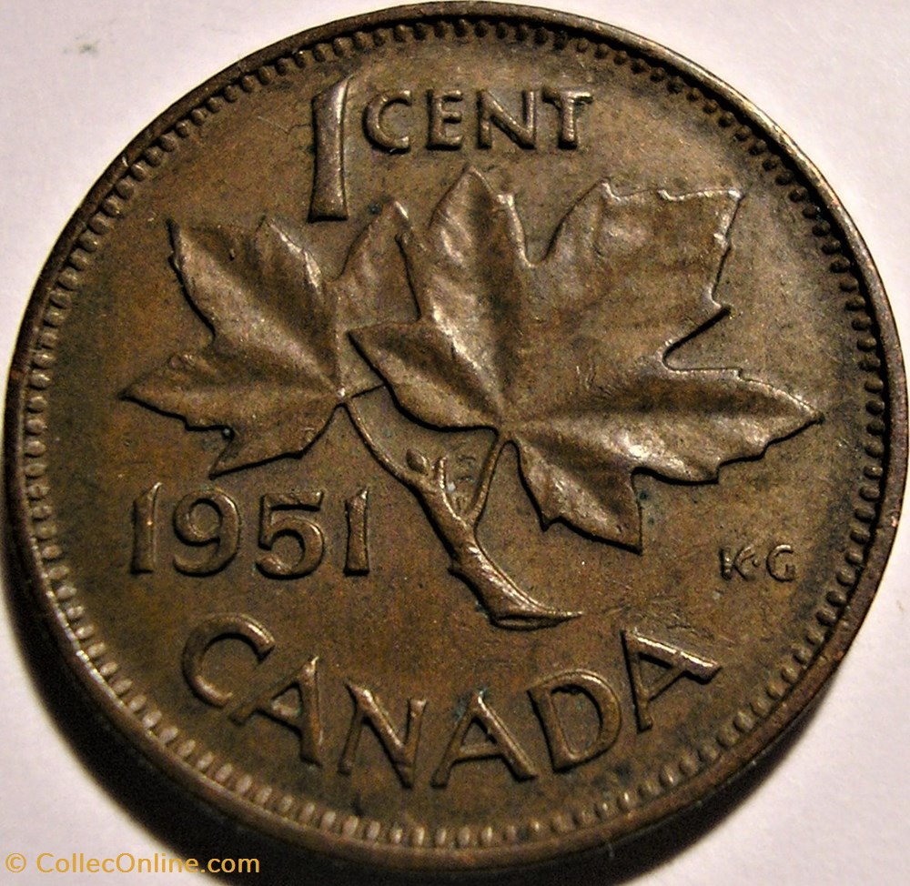 George VI - 1 Cent 1951 monnaie monde canadum george vi 1 cent 1951