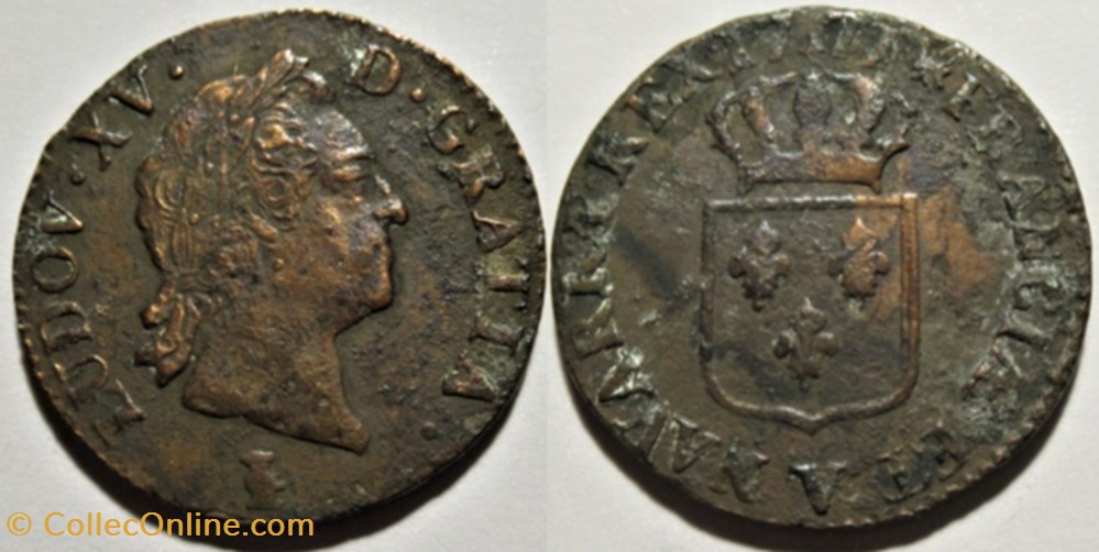 monnaies europe medievale france royales louis xv 1 sol a ecu de troyes 1771