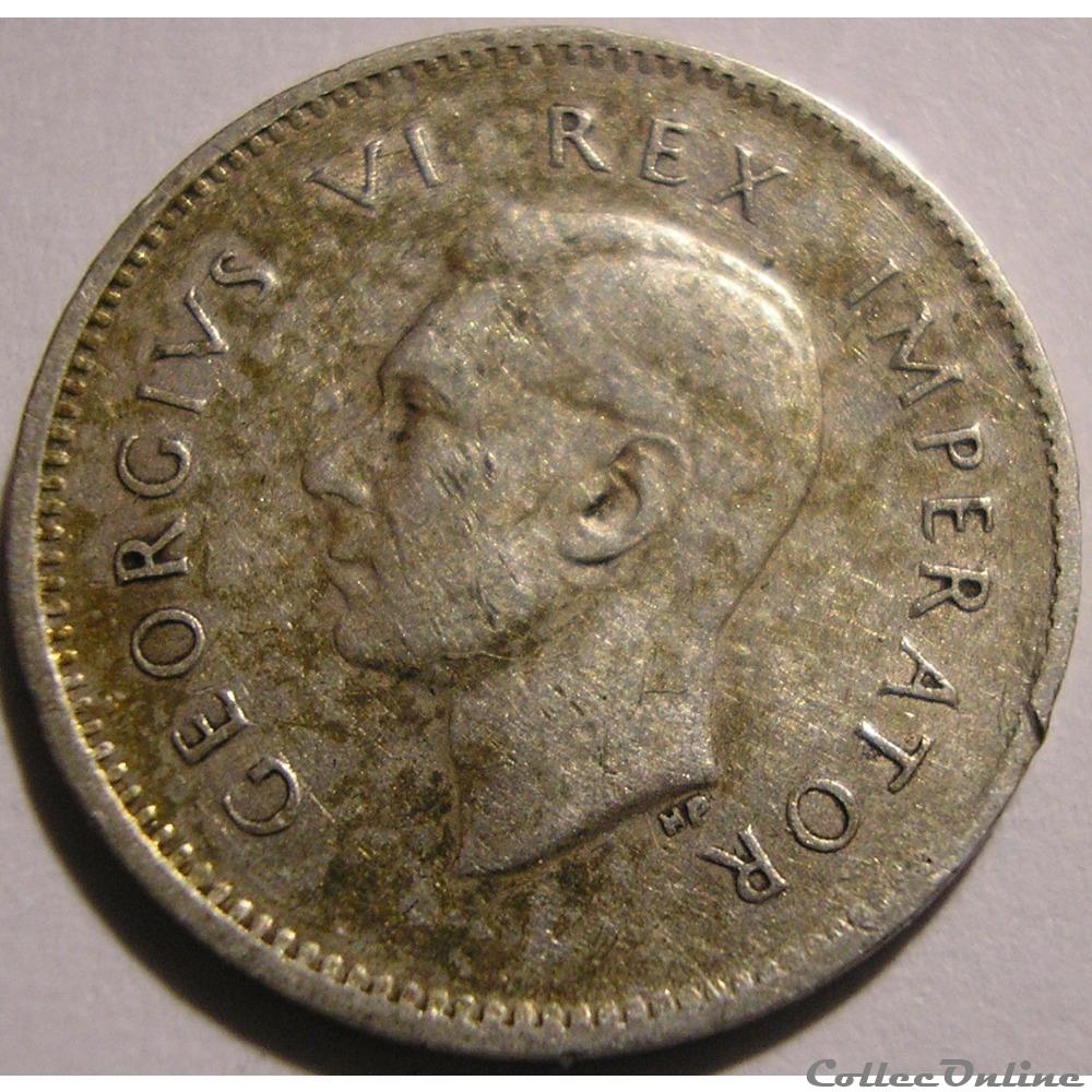 George VI - 3 Pence 1943 - South Africa monnaies monde afrique du sud george vi 3 pence 1943 south africa