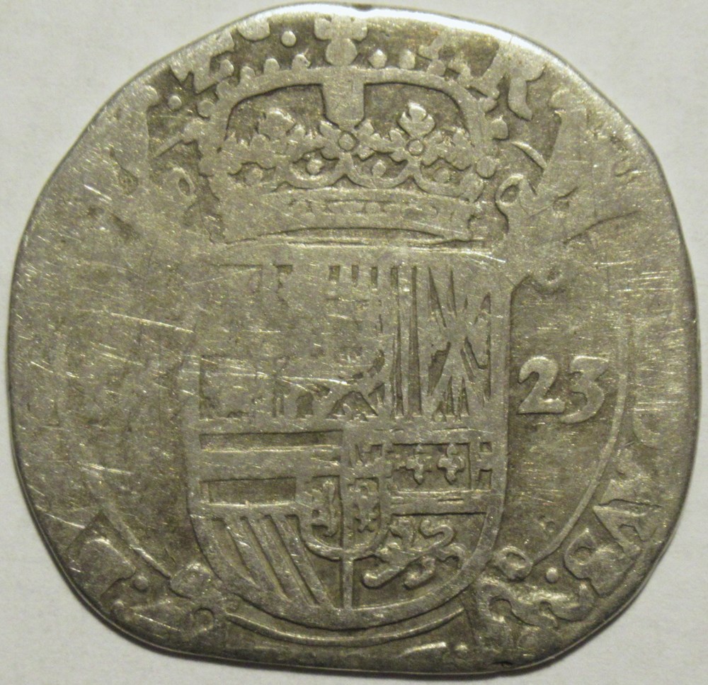 monnaies europe medievale pays bas espagnols felipe iv escalin 1623 brussels brabant spanish netherlands