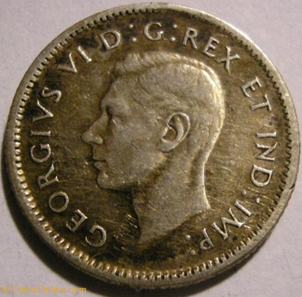 George VI - 10 Cents 1945 monnaie monde canadum george vi 10 cents 1945