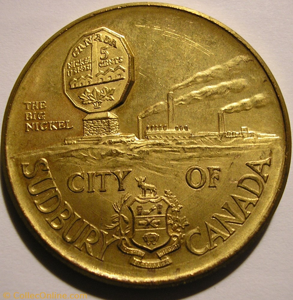 monnaie monde canadum sudbury token laurentian university c 1984
