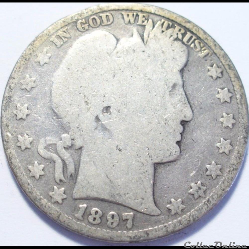 1897 Half Dollar (ex.2) monnaies monde etats unis 1897 half dollar ex 2