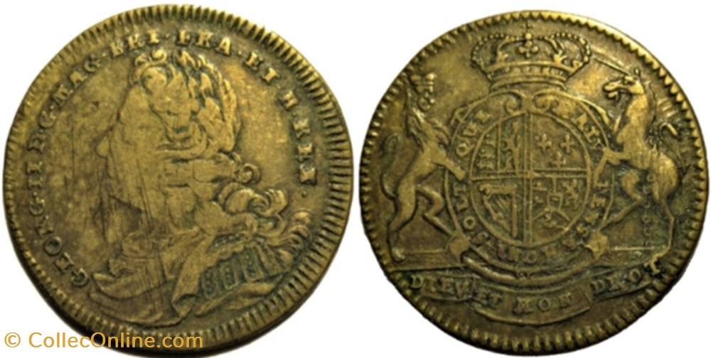 George II - Counter Token c.1727 Great Britain monnaies paranumismatique jetons poids george ii counter token c 1727 great britain
