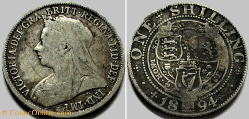 Victoria - 1 Shilling 1894 - Kingdom of Great Britain monnaies monde royaume uni victoria 1 shilling 1894 kingdom of great britain