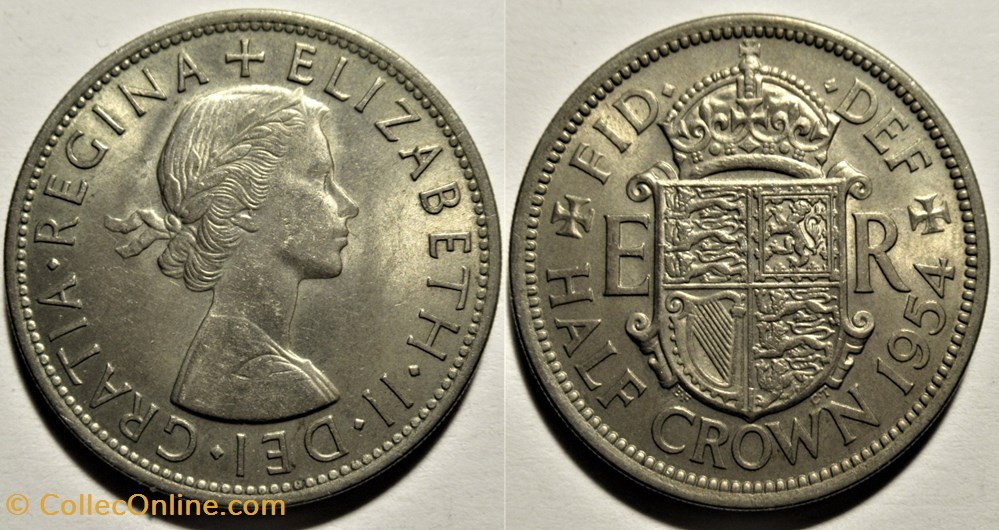 Elizabeth II - Half Crown 1954 monnaies monde royaume uni elizabeth ii half crown 1954